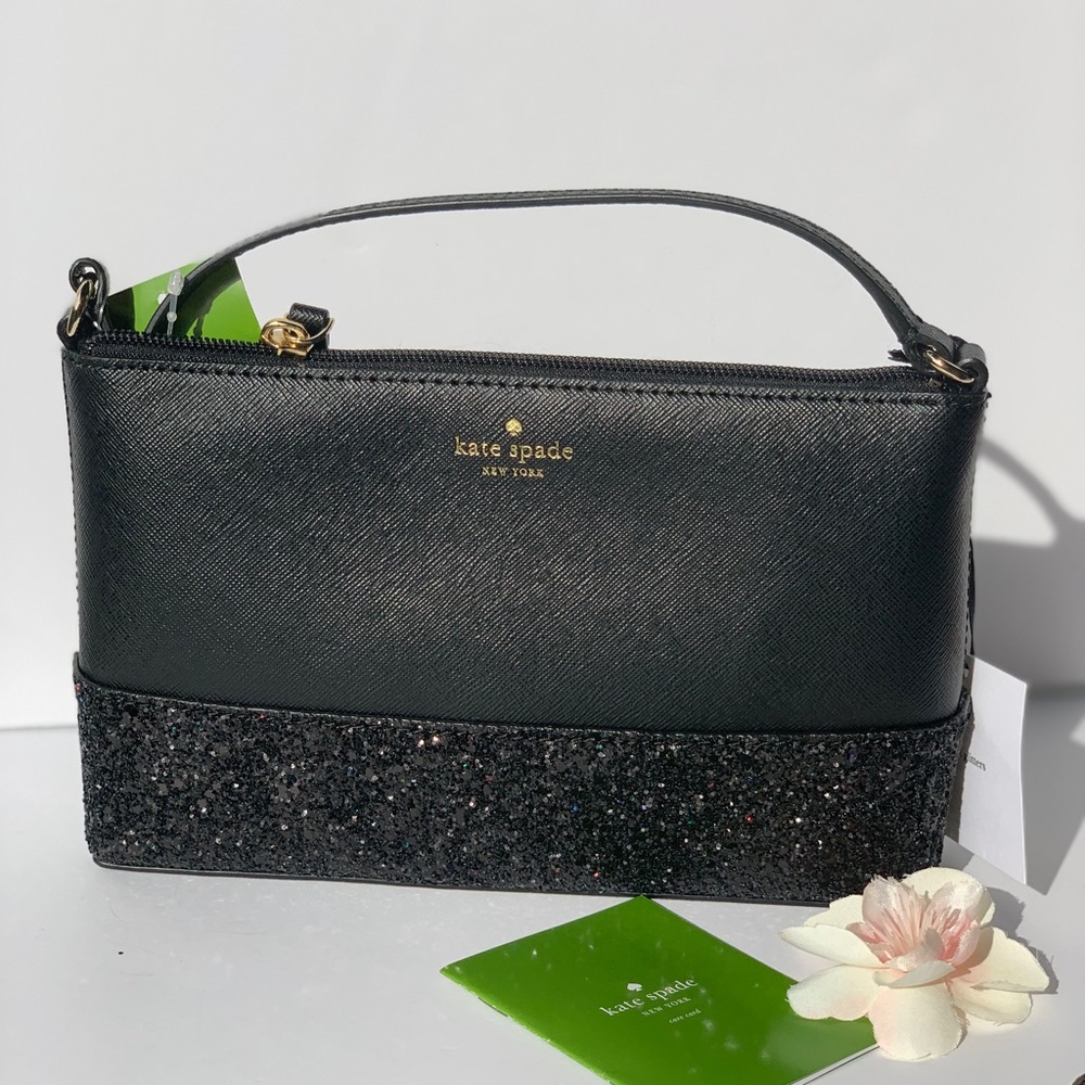 Kate Spade Ramey Greta Court Glitter Crossbody Bag - Picture 7 of 8